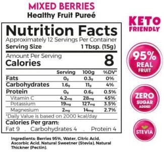 Zero Treat - Healthy Mixed Berries Puree - 180 gm - Image 2