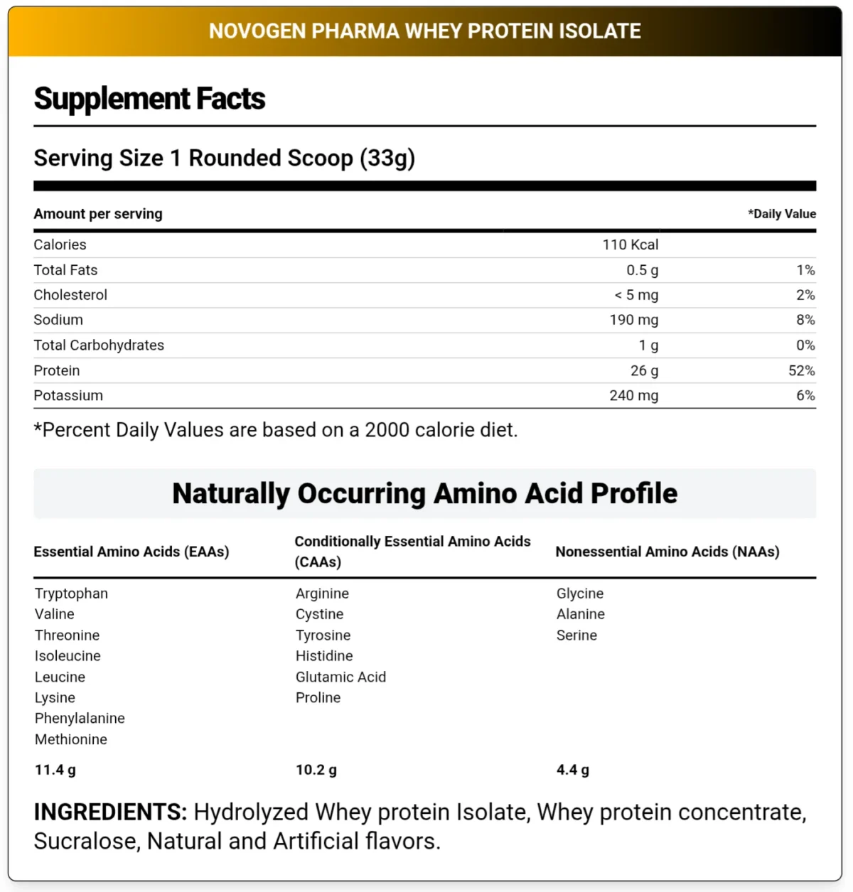 Novogen Pharma - 100 % Whey Protein 1Kg - Image 2