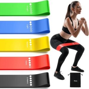 Sport - Resistance bands, exercise workout bands for women and men, 5 set of stretch bands for booty legs, pilates flexbands اساتك مقاومه