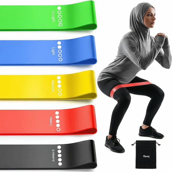 Resistance Exercise Workout Bands 5 Set Of Stretch Bands