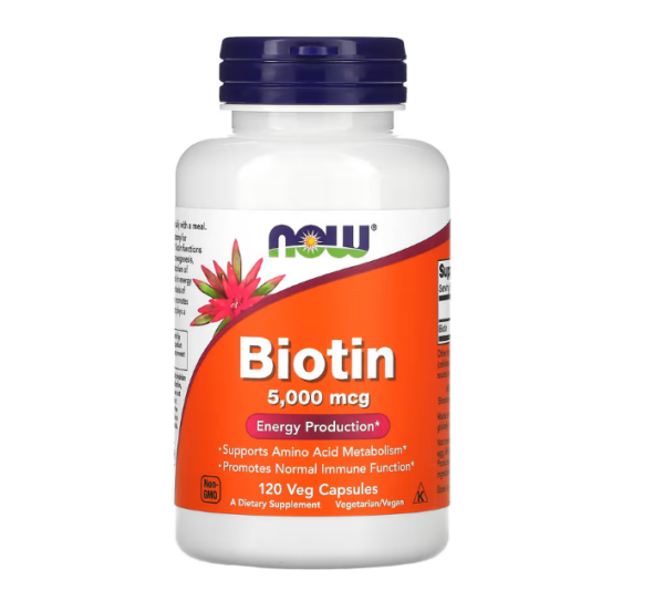 NOW - Biotin 5,000 mcg Veg Capsules بيوتين ناو