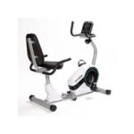 Horizontal Magnetic Control Recumbent Exercise Bike 8-Levels Resistance 100KG- Black - Image 2