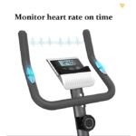 Magnetic Exercise Bike With Hand Pulse, 100 KG - White/Yellow - Image 4