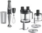 Braun MultiQuick 9 Hand Blender With Active Powerdrive and Splash Control, Blender, Chopper & Whisk, 1200 Watts, Black/Stainless Steel - International Warranty