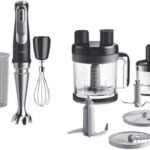 Braun MultiQuick 9 Hand Blender With Active Powerdrive and Splash Control, Blender, Chopper & Whisk, 1200 Watts, Black/Stainless Steel - International Warranty