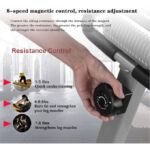 Magnetic Exercise Bike With Hand Pulse, 100 KG - White/Yellow - Image 6