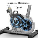 Magnetic Exercise Bike With Hand Pulse, 100 KG - White/Yellow - Image 7