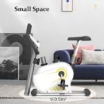 Magnetic Exercise Bike With Hand Pulse, 100 KG - White/Yellow - Image 8