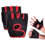 Half Finger Gloves For GYM Exercise, Weightlifting And Cycling Size L قفازات للتمارين الرياضية