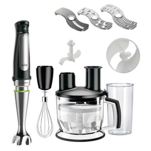 Braun MultiQuick 7 Hand blender MQ7075X, Black, 1000W, Mixer, ActiveBlade System, EasyClick Plus System, Splash Control, International Warranty-خلاط يدوي مالتي كويك 7 بقدرة 1000 واط