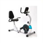 Horizontal Magnetic Control Recumbent Exercise Bike 8-Levels Resistance 100KG- Black