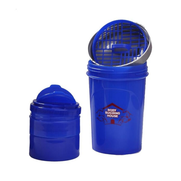 500ML Protein Powder Shaker Bottle with Storage Compartments 3-Layers