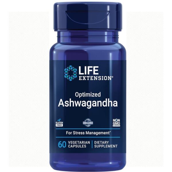 Life Extension Enhanced Ashwagandha Extract - 60 Veg Capsules - اشوجاندا