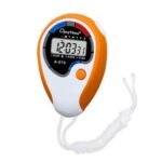 B - 015 Stopwatch Handheld Electronic Digital LCD With Date Time And Alarm, Orange - ساعة توقيت محمولة باليد شاشة LCD