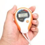 B - 015 Stopwatch Handheld Electronic Digital LCD With Date Time And Alarm, Orange - ساعة توقيت محمولة باليد شاشة LCD - Image 3