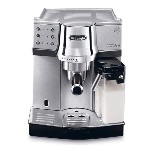 De’longhi pump espresso and cappuccino coffee machine – silver(EC850.M)