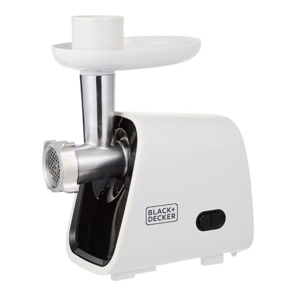 Black & Decker 1500W Meat Mincer/Grinder, White - Fm1500-B5, Plastic Material مفرمة لحم من بلاك اند ديكر 1500 واط