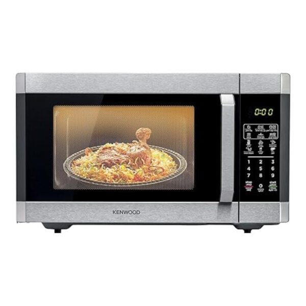 KENWOOD 42L Microwave Oven with Grill, Digital Display, 5 Power Levels, Defrost Function, Stainless Steel, Clock Function 1100W MWM42.000BK Black/Silver فرن ميكروويف بشواية