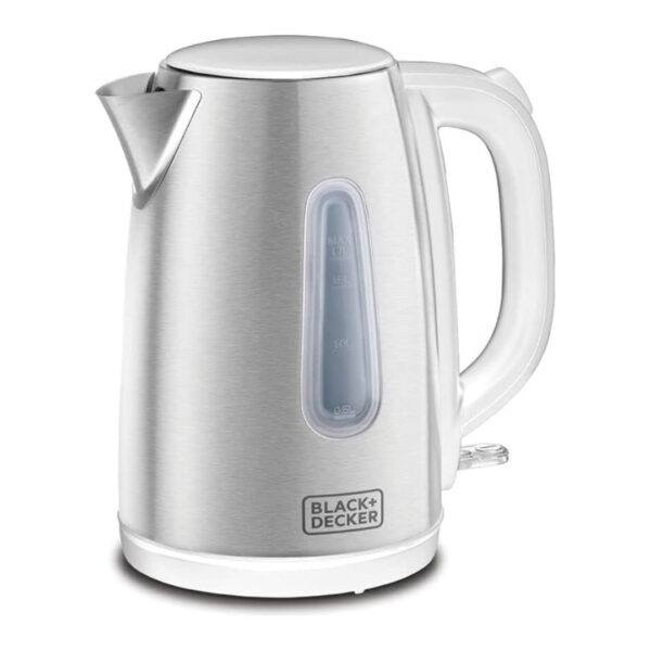 Black & Decker 2200W 1.7L Cordless Electric Kettle With Water-Level Indicator, Removable Filter, Auto Shut-Off And Stainless Steel Body, Perfect for Warm Beverages JC454-B5