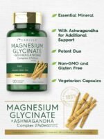 Carlyle Magnesium Glycinate with Ashwagandha 2740mg 120 Cap - Image 4