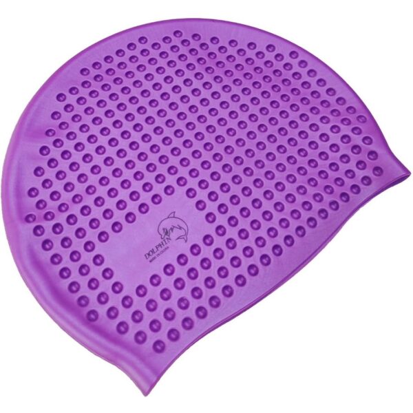 Dolphin Bubble Swimming Cap Silicone Waterproof For Adult