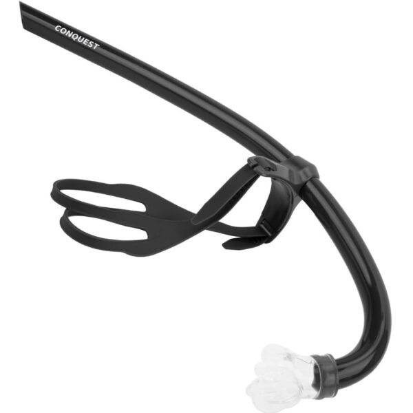 CONQUEST Front Swimming Snorkel Breathing Tube Silicone Mouth Piece