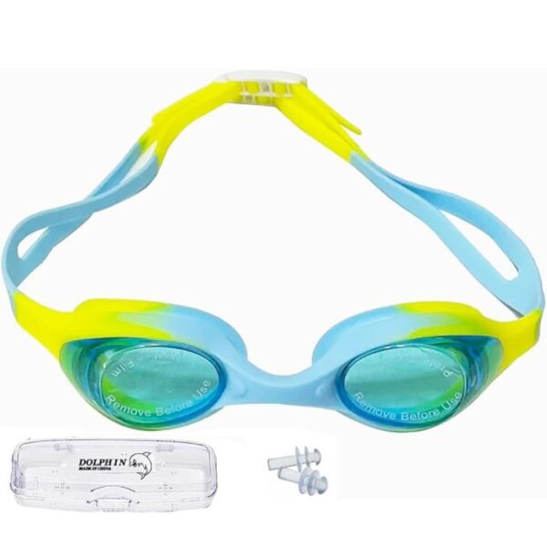 Dolphin G-168 Anti-Fog Kids Swim Goggles With Box & Ear Plugs
