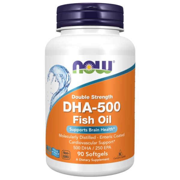 Now DHA-500 Fish Oil Double Strength 90 Softgels