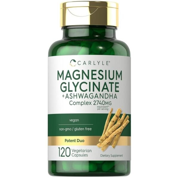 Carlyle Magnesium Glycinate with Ashwagandha 2740mg 120 Cap