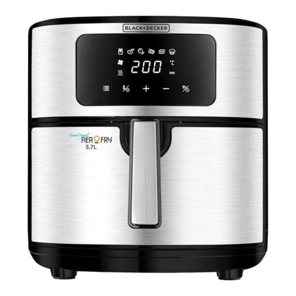 Black & Decker 7.2L, 6 in 1 Air Fryer, Digital Touch Control, Rapid Air Convection, Non-Stick, Adjustable Temp, Auto-Off, Cool-Touch Handle, Dishwasher Safe