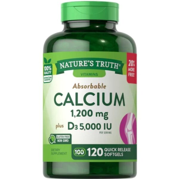Nature’s Truth CALCIUM 1200 MG WITH VITAMIN D3 5000 IU