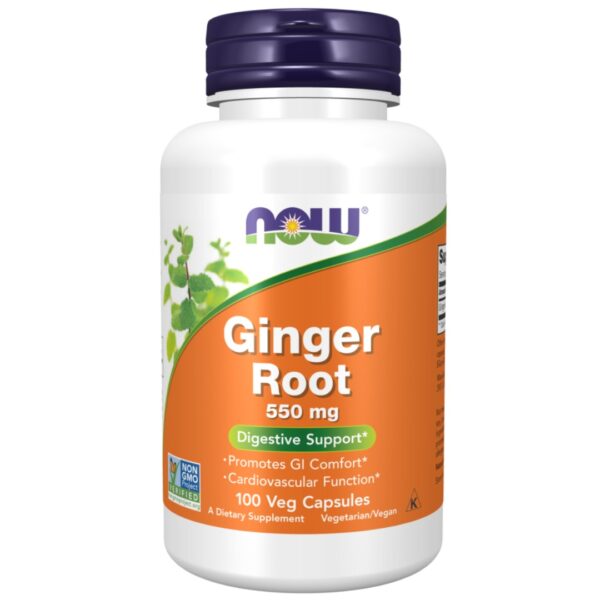 Now Ginger Root 550 mg Veg 100 Capsules