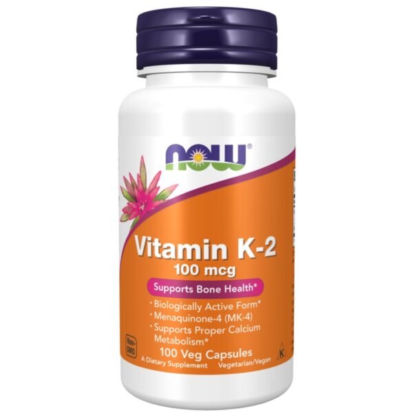 Now Vitamin K-2 100 mcg 100 Veg Capsules
