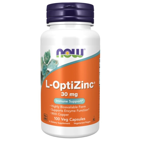 Now L-OptiZinc 30 mg Veg Capsules