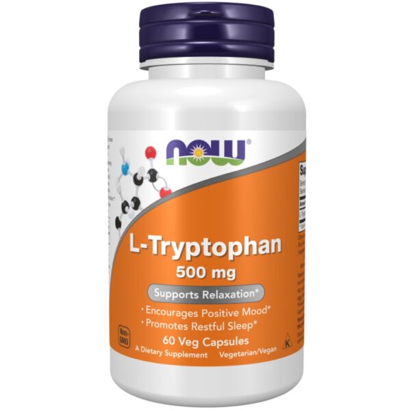 Now 500mg L-Tryptophan Supplement 60 Capsules