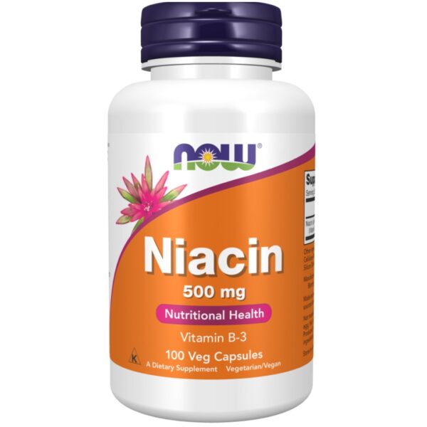 Now Niacin 500 mg Veg 100 Capsules