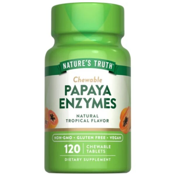 Nature’s Truth PAPAYA ENZYMES 120 CHEWABLES