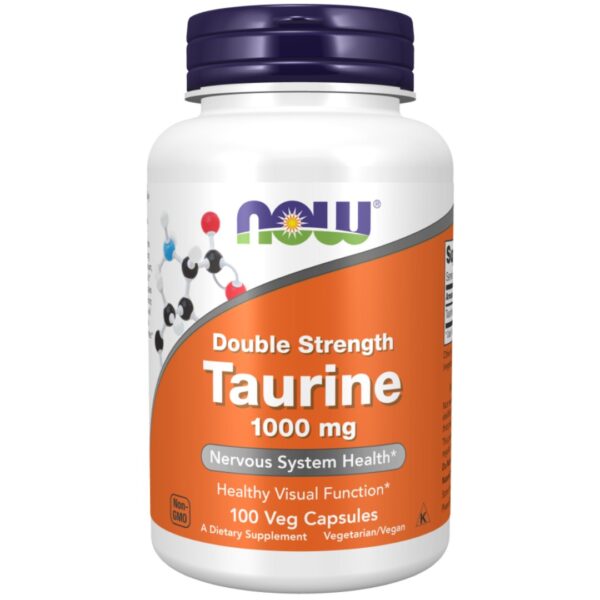 Now Taurine Double Strength 1000 mg 100 Veg Capsules