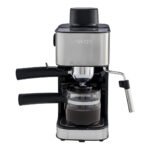 Zanussi ZES-485 Espresso/Cappuccino Maker (0.24 L / 4 Cups) - Black/Stainless Steel زانوسي ماكينة تحضير الاسبريسو والكابتشينو