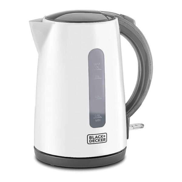 Black & Decker 1.7L Concealed Coil Kettle, Jc70-B5, White, Plastic Material