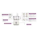 Kenwood Food Processor 750W Multi-Functional with 3 Interchangeable Disks, Blender, Whisk, Dough Maker FDP03 White  محضر الطعام - Image 6