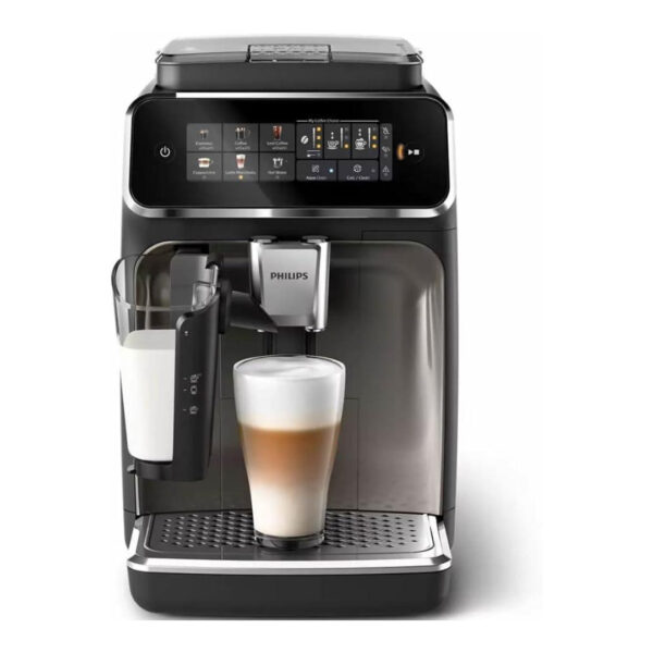Philips 3300 Series Fully Automatic Coffee Machine Touch Screen Display, LatteGo Milk System, SilentBrew