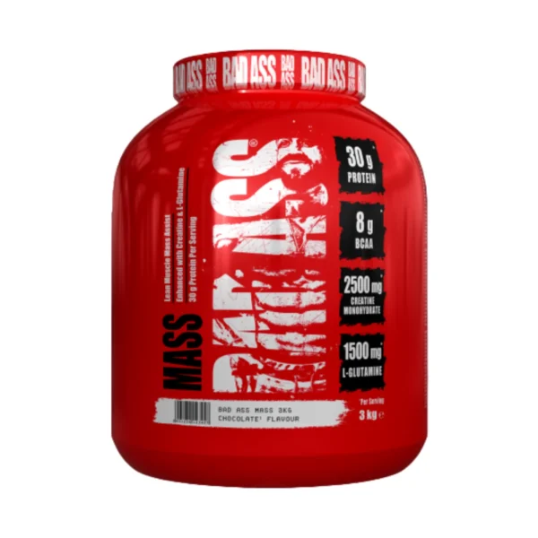 BAD ASS Mass Chocolate  With Crea+Glutamine 3kg - 30Serv.