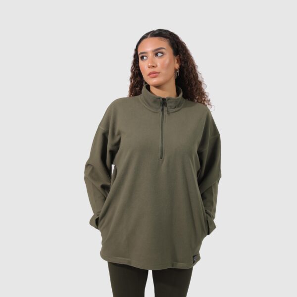 D-GREEN SWEATSHIRT HIGH NECK