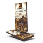 Zero Stevia Dark Chocolate 75% With Coffee Chocolate 85g.