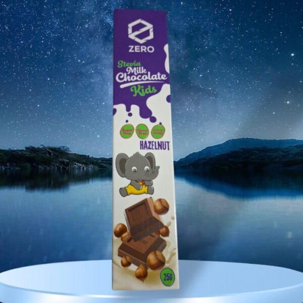 Zero Kids Stevia Milk Chocolate With Hazelnut 25g.