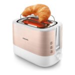 Philips Viva Collection Toaster, Rose Gold, White HD2637/11محمصة خبز - Image 3