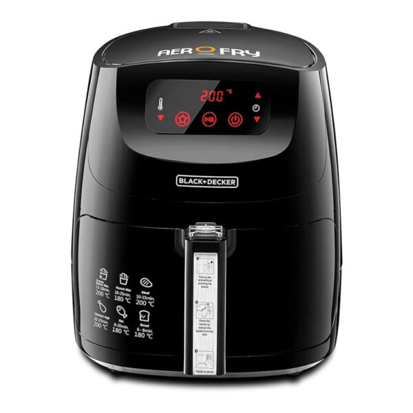 BLACK+DECKER Air Fryer – 5 L, 1500 W, 1.2 kg (Black)