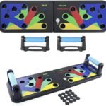 WYRE Push Up Rack Board – Muscle Board 9 in 1 Multifunctional Foldable Fitness Board Rack with Handle