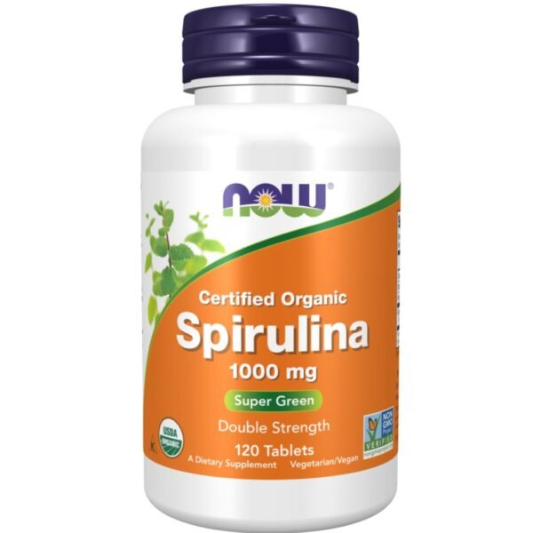 Now Spirulina 1000 mg120 Organic Tablets